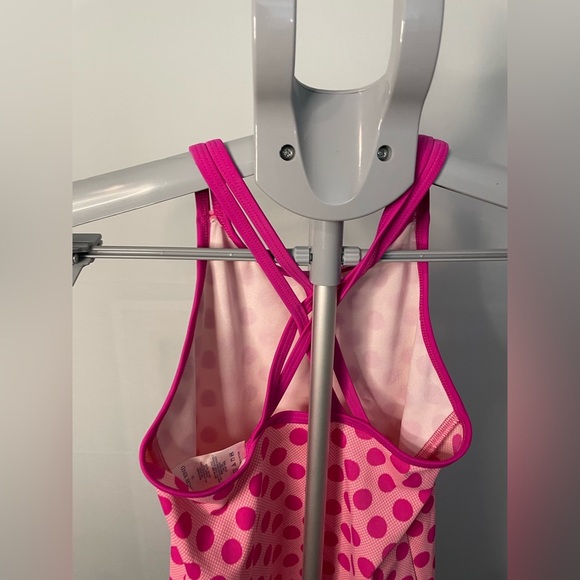 Lands' End Pink Polka Dot Swim Dress | size 10 - Picture 5 of 7